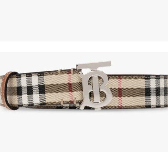 New Burberry Palladio check skinny belt - Picture 1 of 5